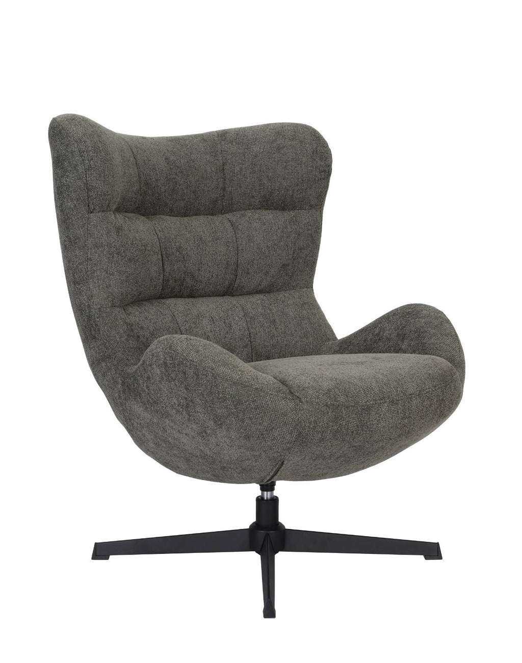 „Egg" Swivel Armchair — Modern Cocoon in Graphite Grey