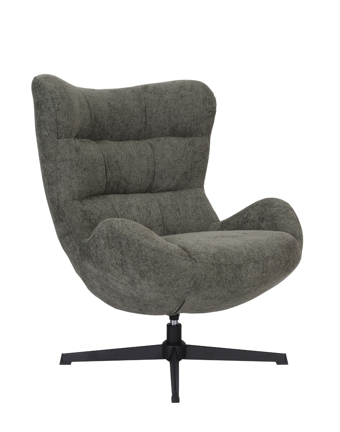 „Egg" Swivel Armchair — Modern Cocoon in Graphite Grey