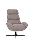 „Nube" Swivel Armchair — Soft Bolsters in Taupe