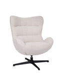 „Egg" Swivel Armchair — Modern Cocoon in Cream White
