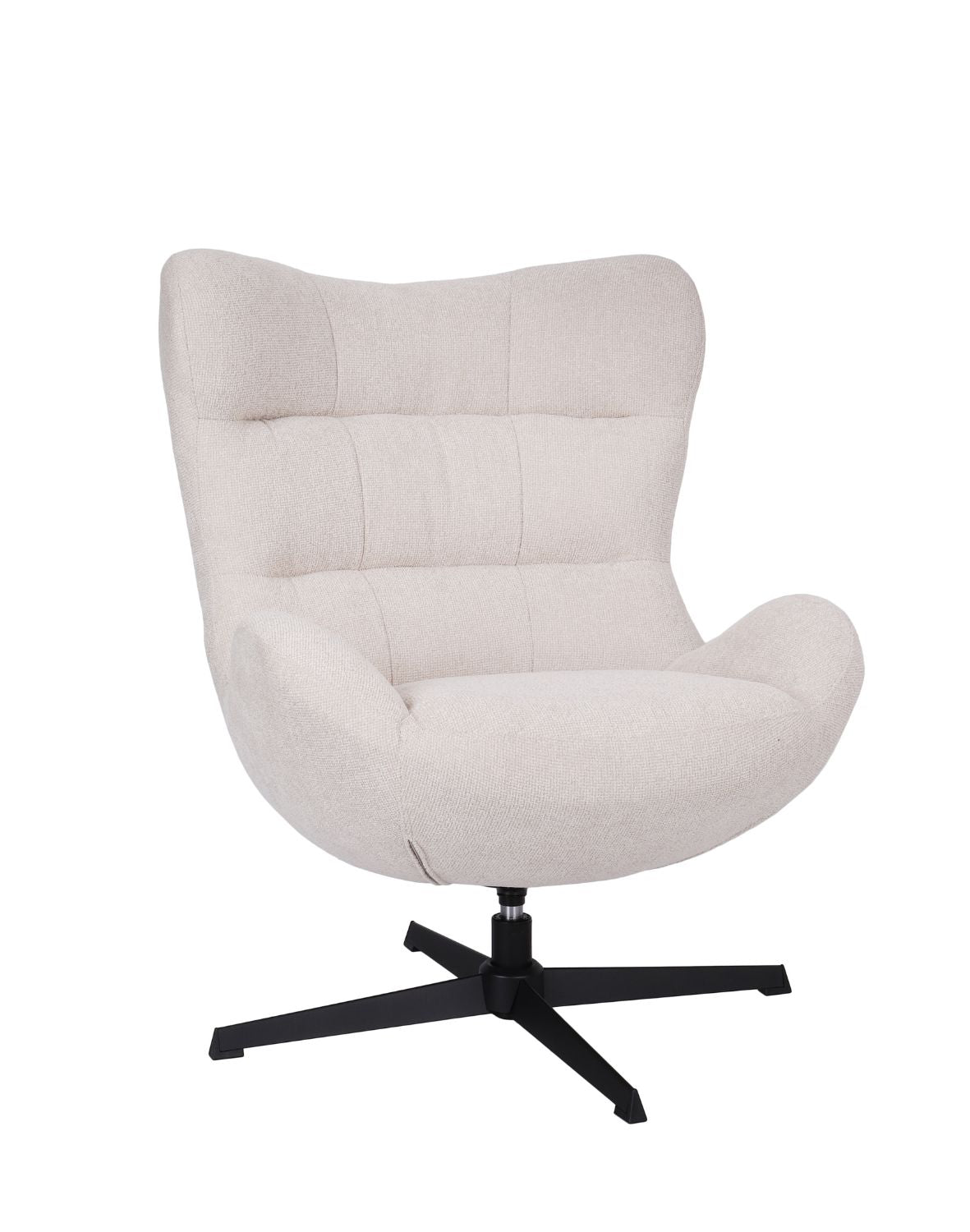 „Egg" Swivel Armchair — Modern Cocoon in Cream White