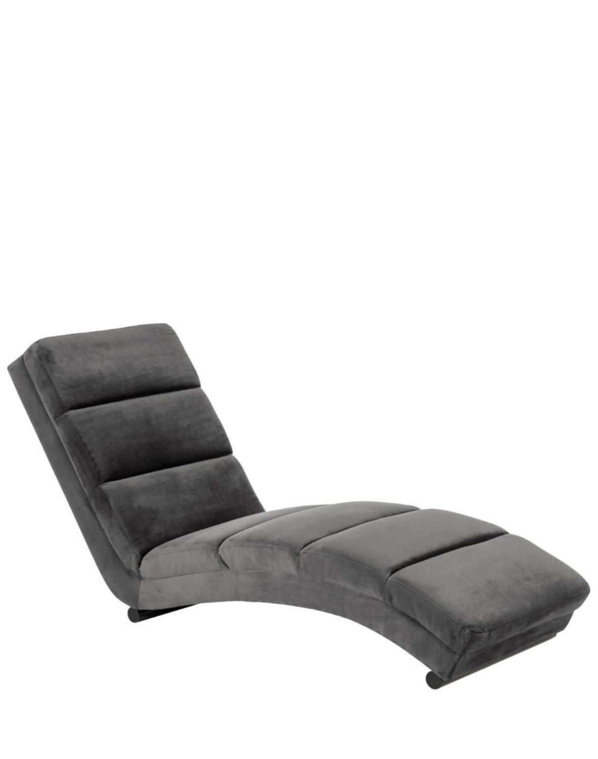 „Serpente" Chaise Longue — Undulating Form in Graphite Velvet