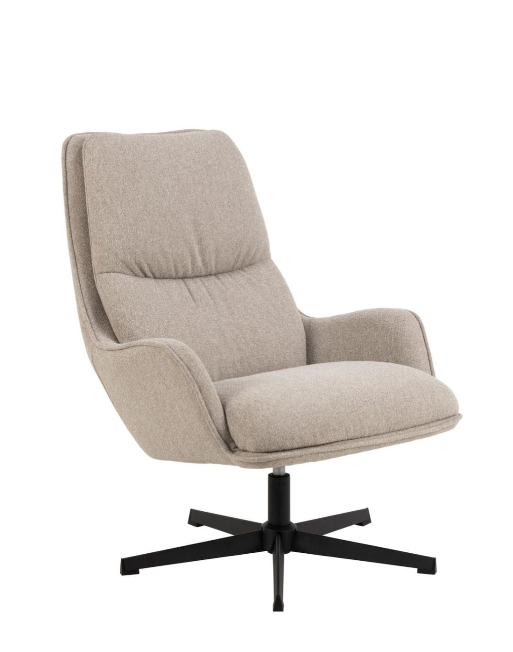 „Lounge" Swivel Armchair — High Back in a Beige Shade