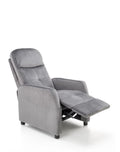 „Slim" Relax Armchair — Reclining Recliner in Grey Velvet