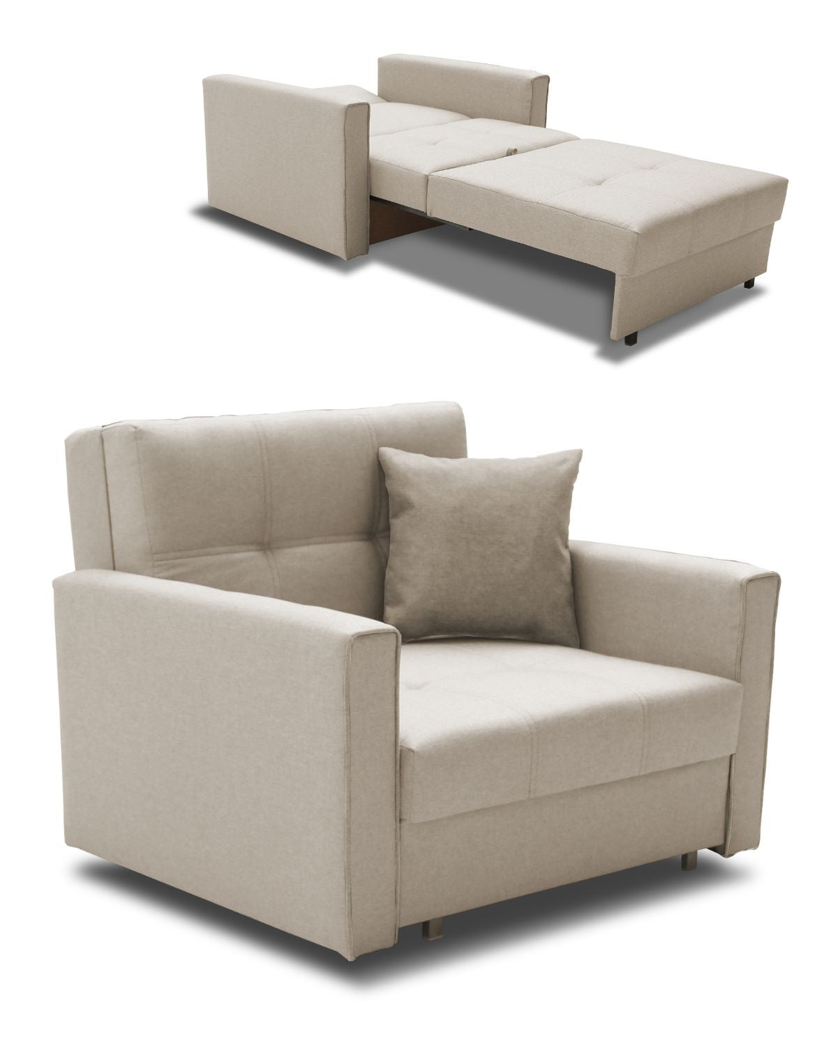 „Kubik" Sofa Bed Armchair — Sleep Function and Modern Form