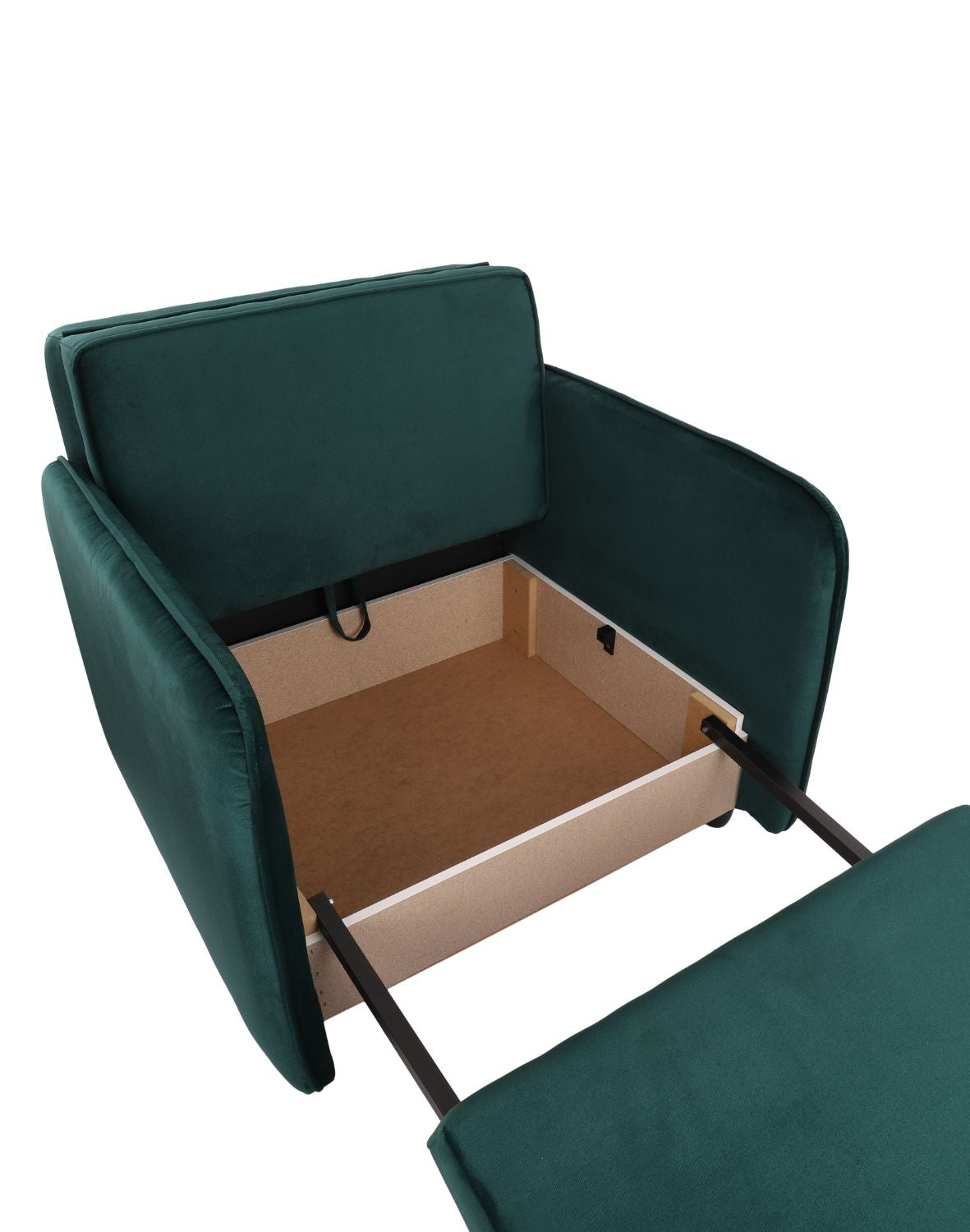 „Emerald" Sofa Bed Armchair — With Sleep Function and Bedding Storage