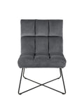 „Cross" Armchair — Tufted Velvet on a Metal Base
