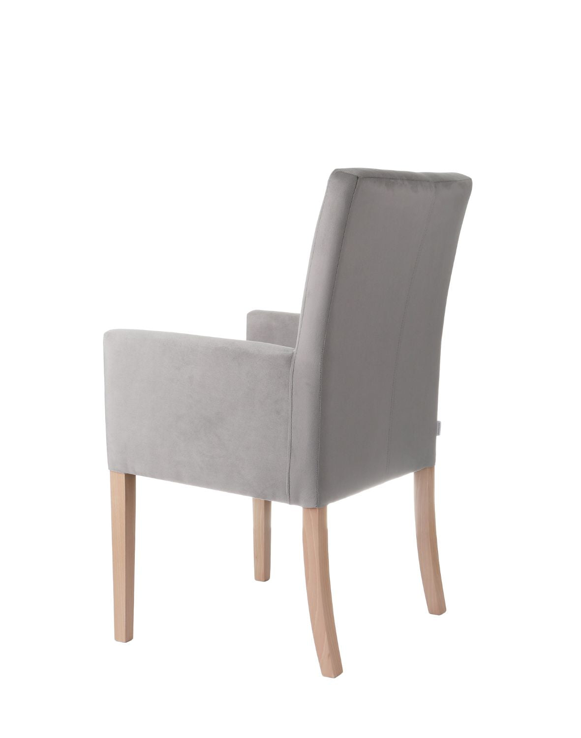 „Prestige" Armchair — Velvet Chair with Armrests in Grey