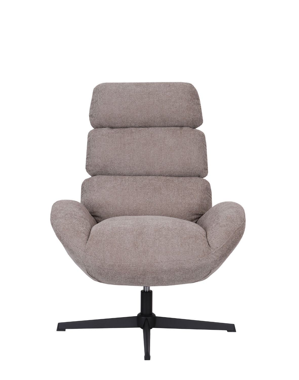 „Nube" Swivel Armchair — Soft Bolsters in Taupe