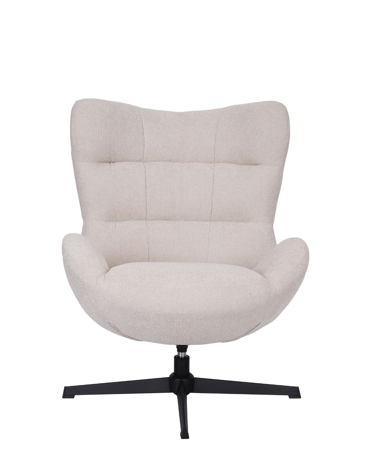 „Egg" Swivel Armchair — Modern Cocoon in Cream White