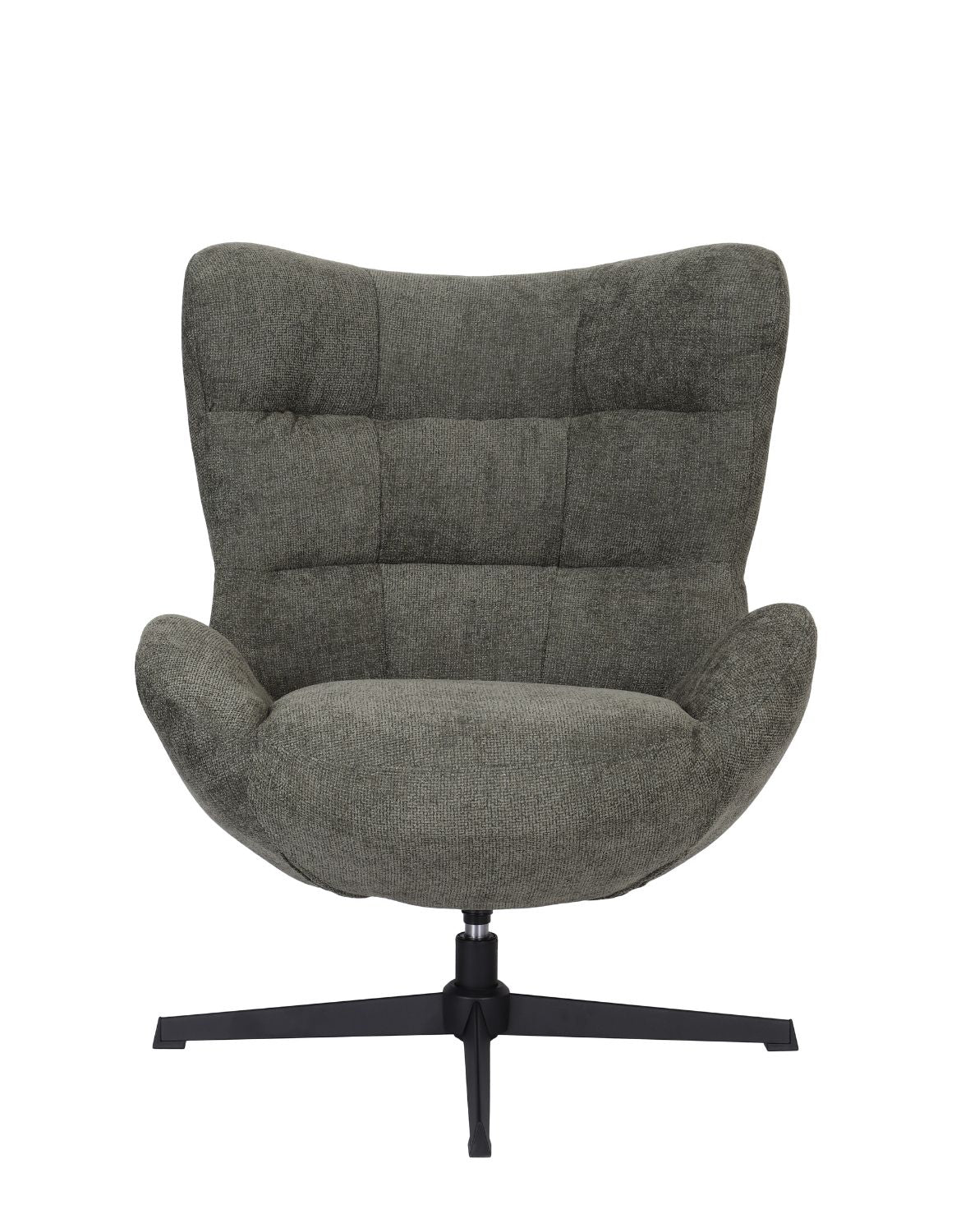 „Egg" Swivel Armchair — Modern Cocoon in Graphite Grey
