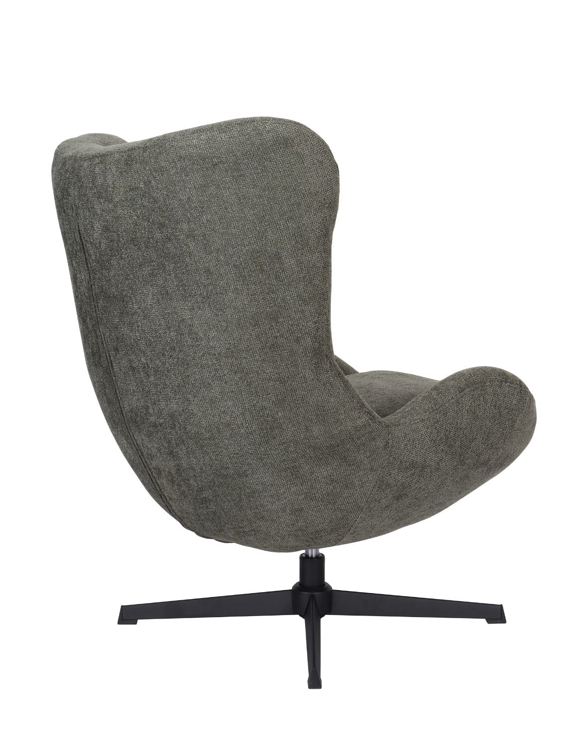 „Egg" Swivel Armchair — Modern Cocoon in Graphite Grey