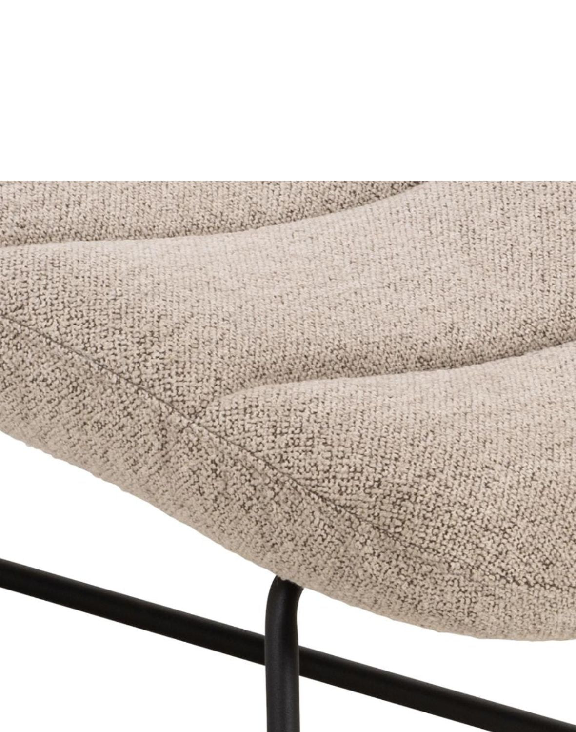 „Onda" Chaise Longue — Designer Lounger in Boucle Fabric