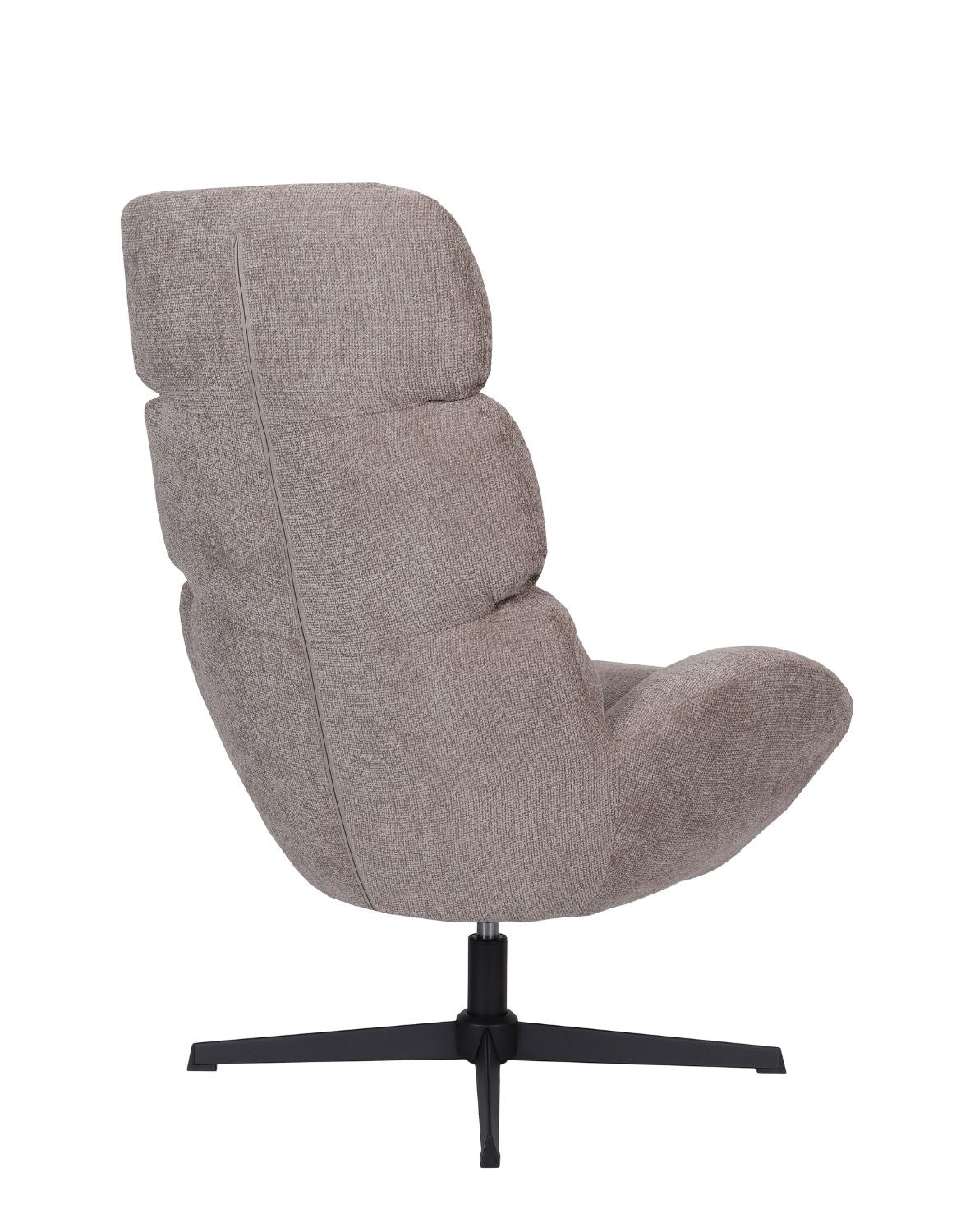 „Nube" Swivel Armchair — Soft Bolsters in Taupe