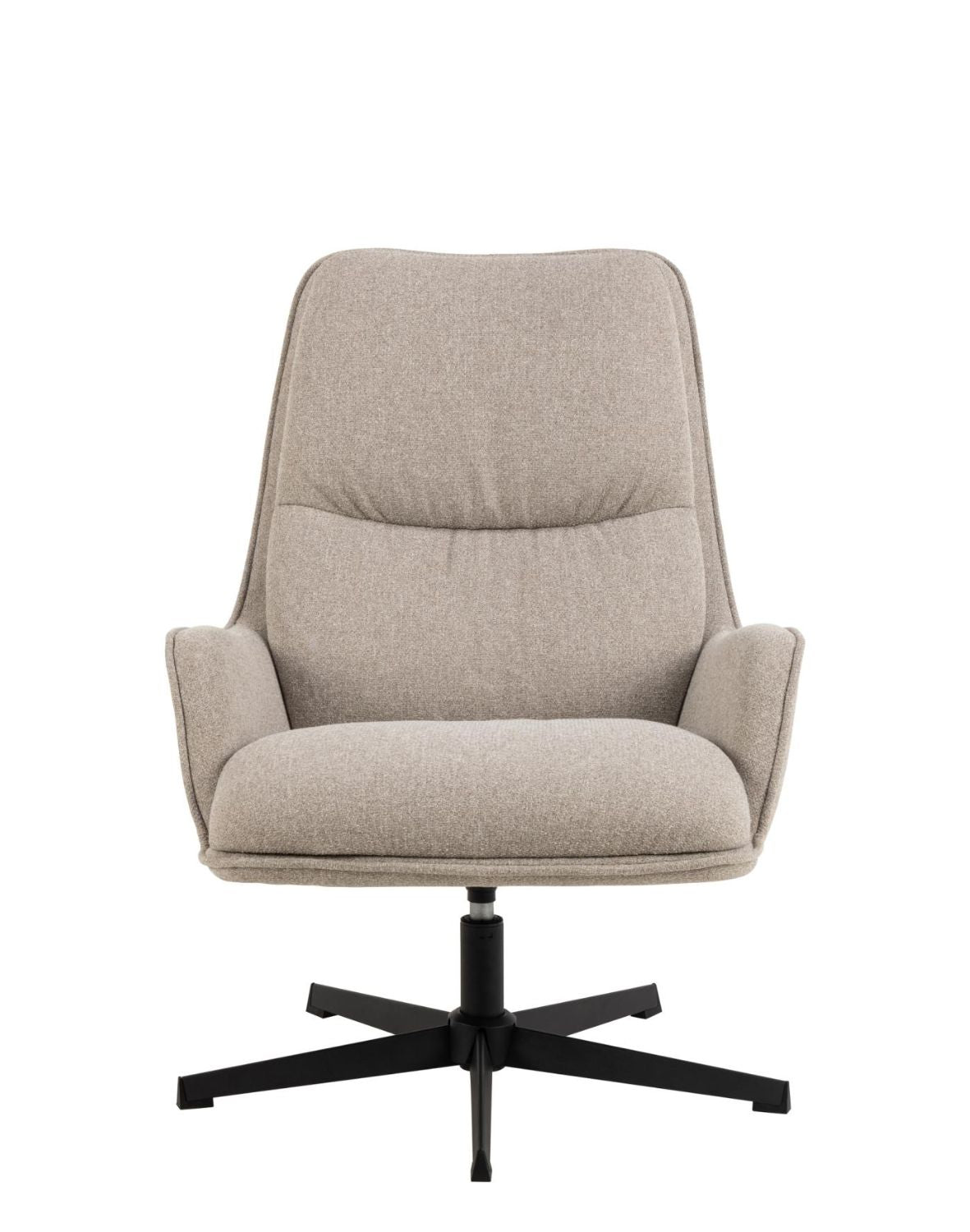 „Lounge" Swivel Armchair — High Back in a Beige Shade