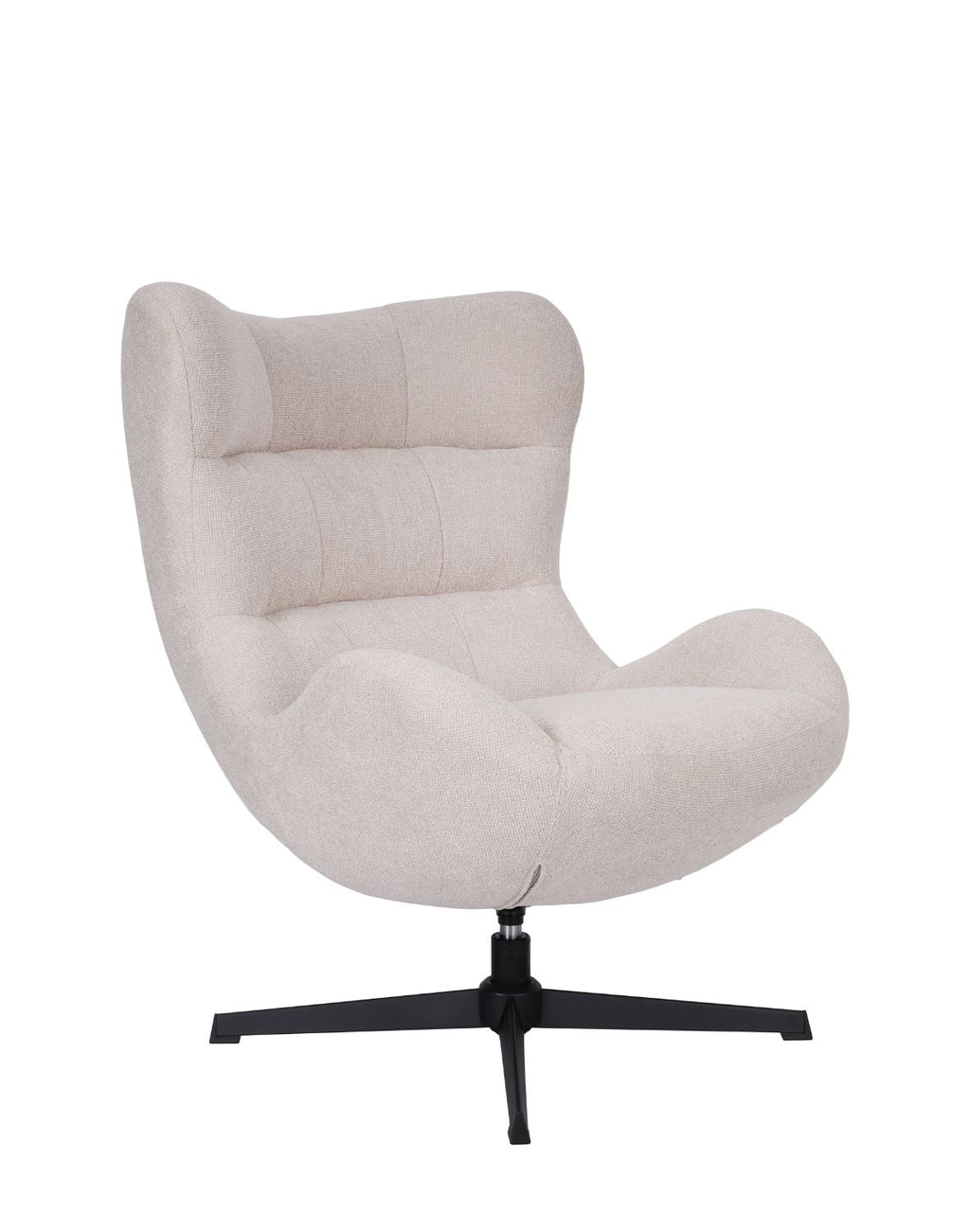 „Egg" Swivel Armchair — Modern Cocoon in Cream White