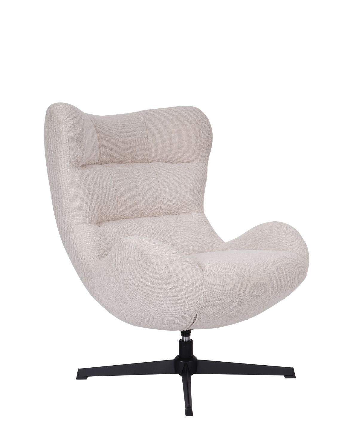 „Egg" Swivel Armchair — Modern Cocoon in Cream White