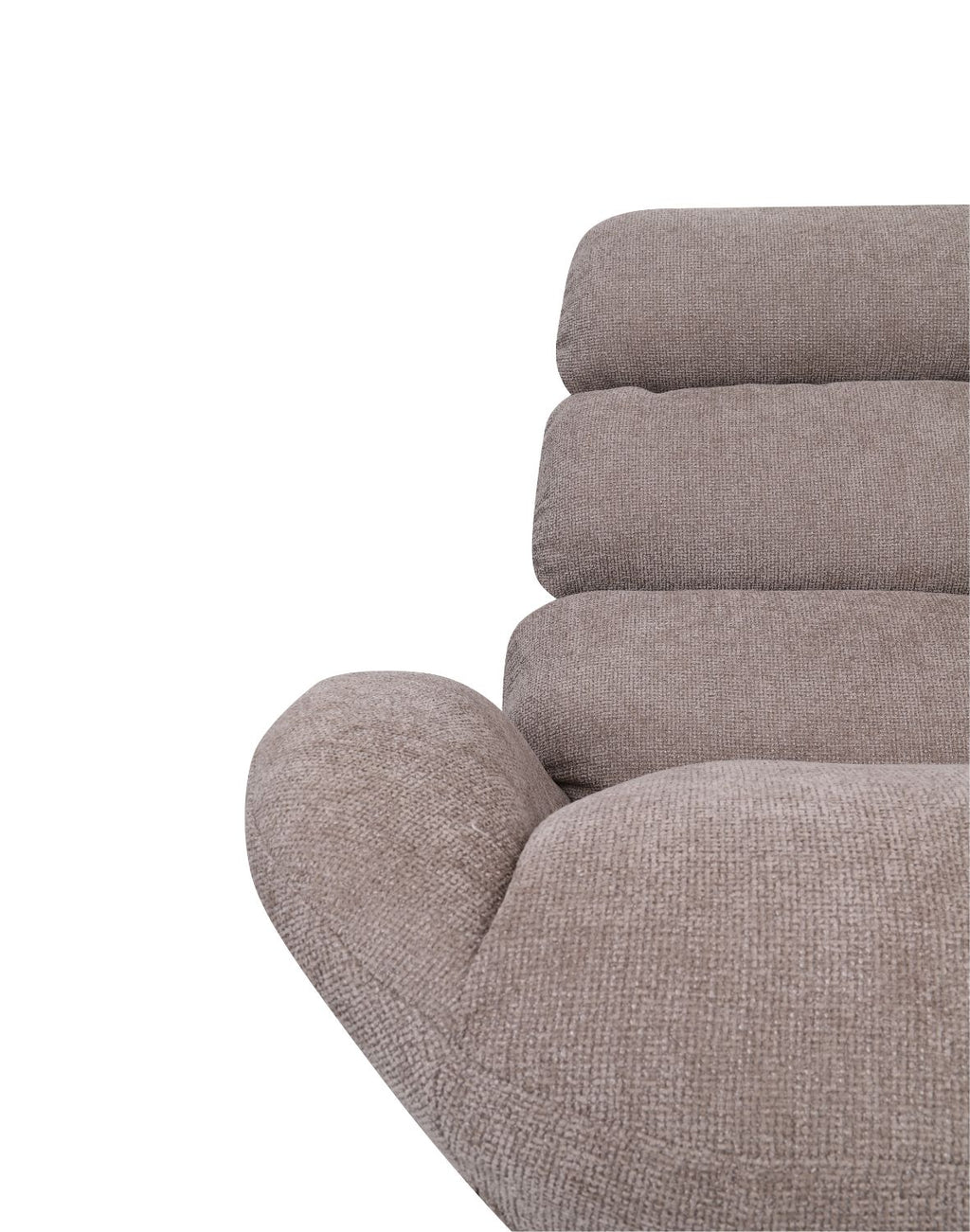 „Nube" Swivel Armchair — Soft Bolsters in Taupe