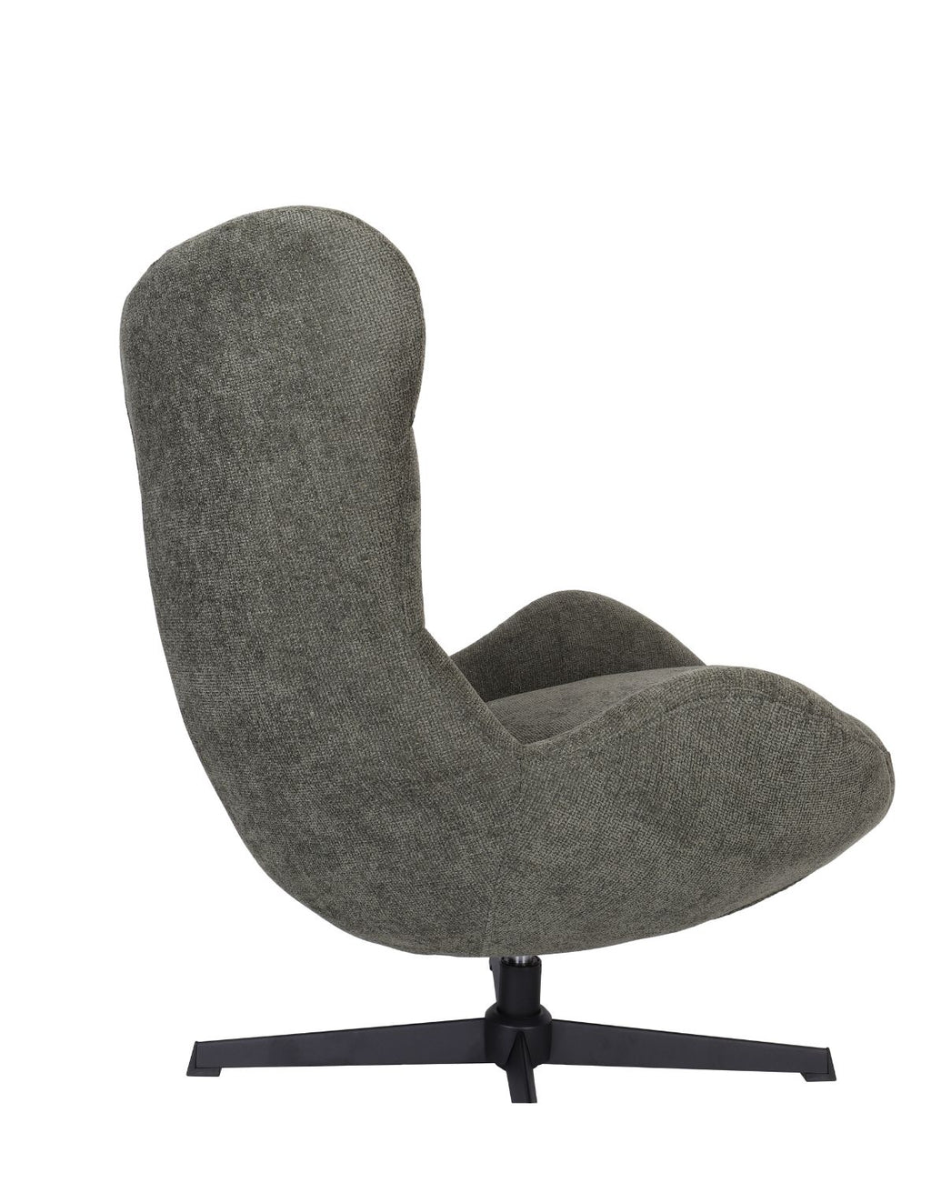 „Egg" Swivel Armchair — Modern Cocoon in Graphite Grey