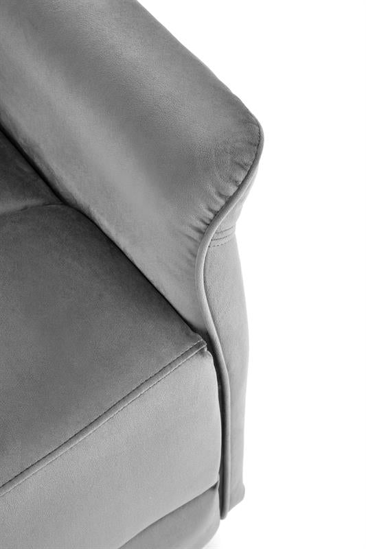 „Elektro" Relax Armchair — Power Recliner in Grey Velvet